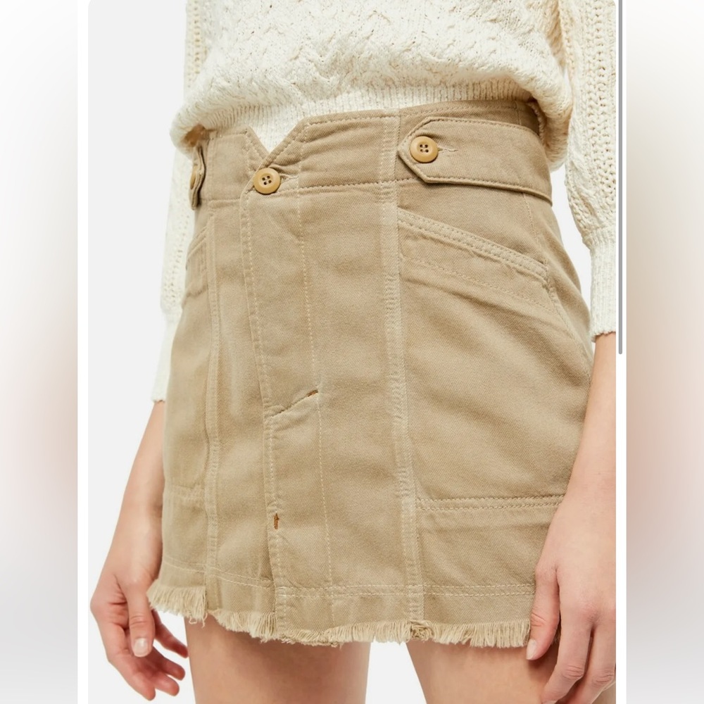 Free People Alpha Utility Mini Skirt Willow
